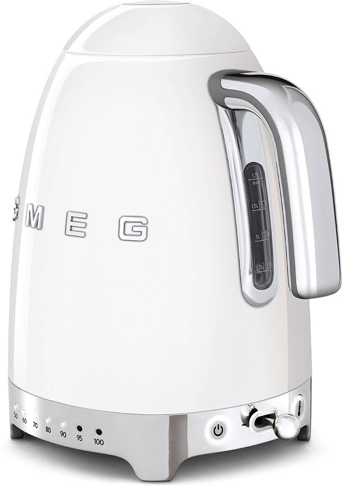 SMEG Rychlovarná konvice s nastavitelnou teplotou 50's Retro Style, 1.7 l, bílá
