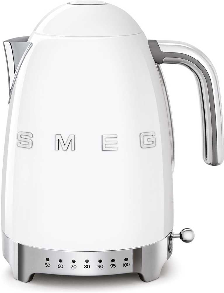 SMEG Rychlovarná konvice s nastavitelnou teplotou 50's Retro Style, 1.7 l, bílá