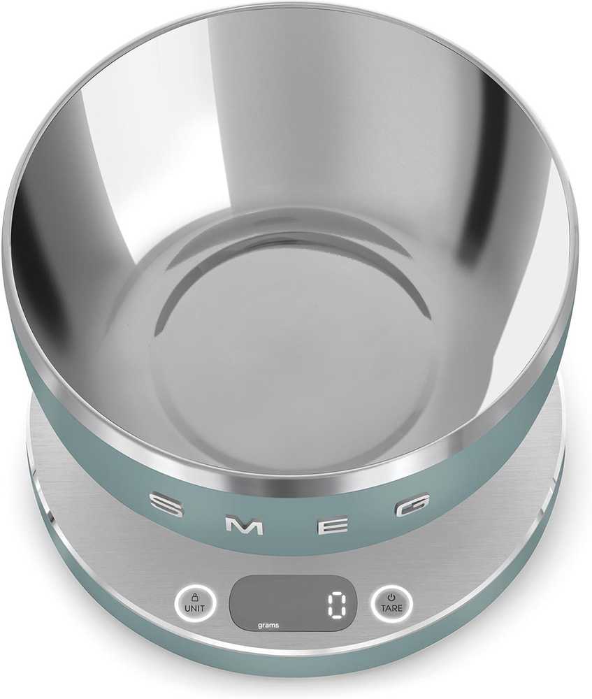 SMEG Digitální kuchyňská dobíjecí váha, smaragdově zelená
