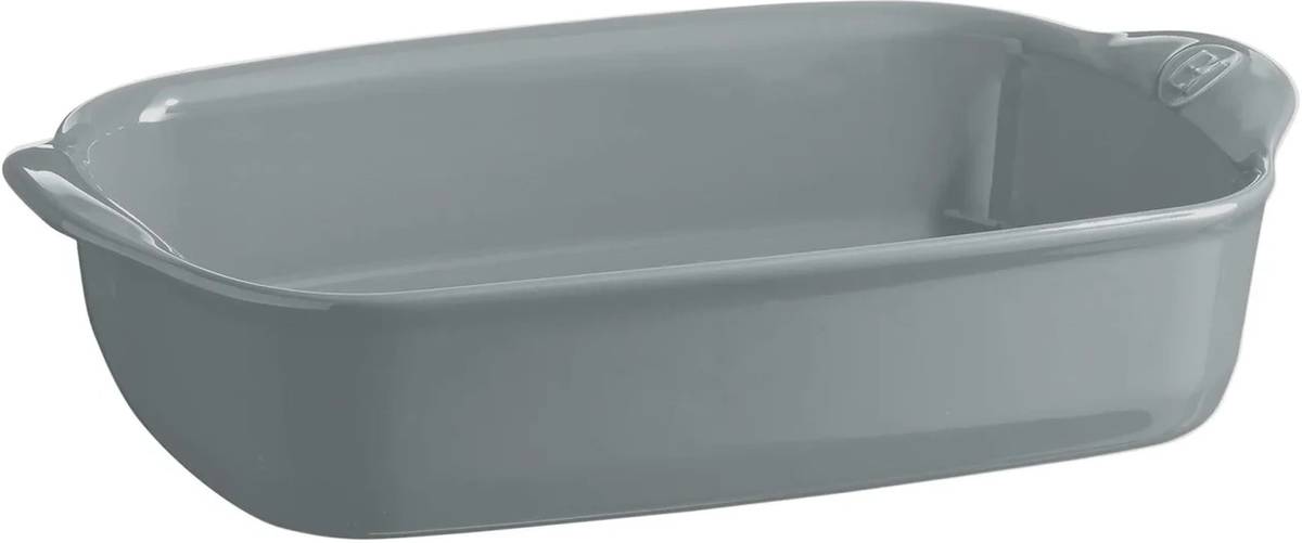 Emile Henry Ultime Zapékací mísa obdélníková 30 x 19 cm, šedivá Perle