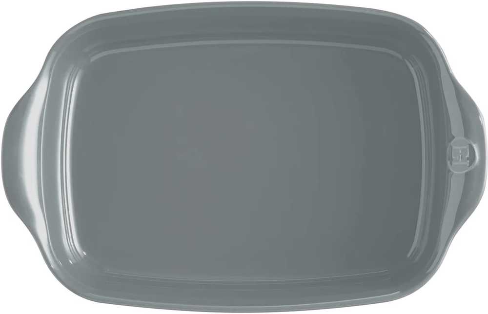 Emile Henry Ultime Zapékací mísa obdélníková 30 x 19 cm, šedivá Perle