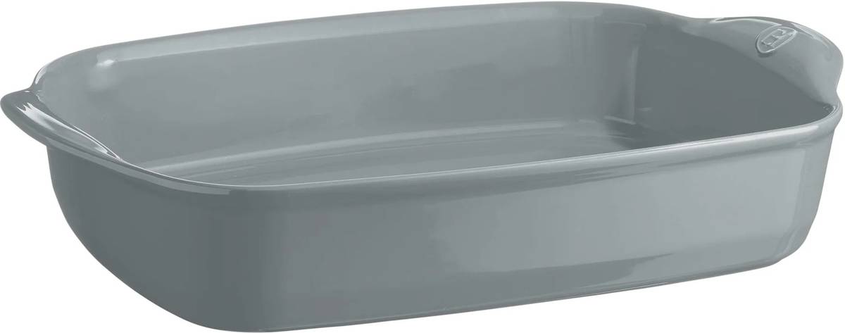 Emile Henry Ultime Zapékací mísa obdélníková 42.5 x 28 cm, šedivá Perle