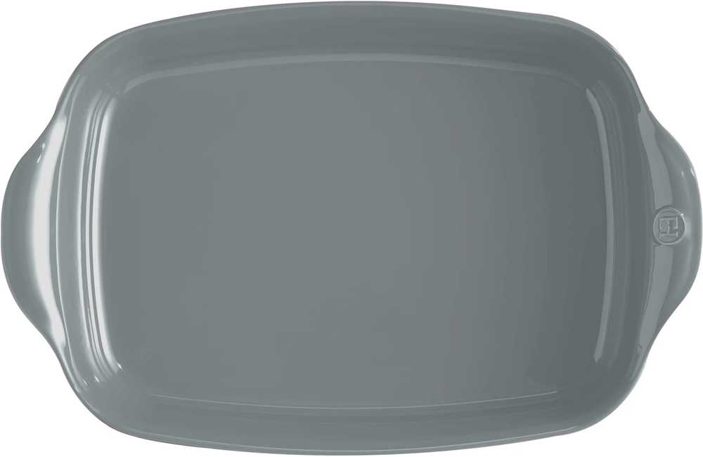 Emile Henry Ultime Zapékací mísa obdélníková 42.5 x 28 cm, šedivá Perle