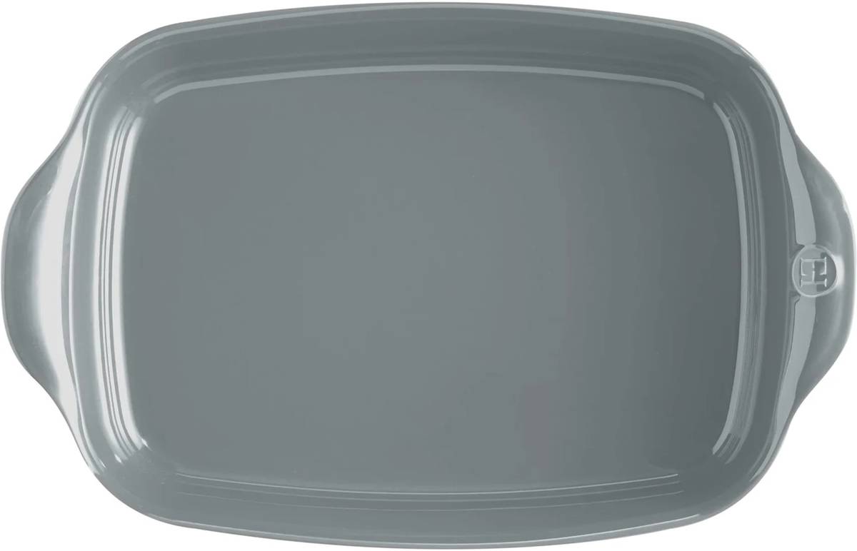 Emile Henry Ultime Zapékací mísa obdélníková 30 x 23 cm, šedivá Perle