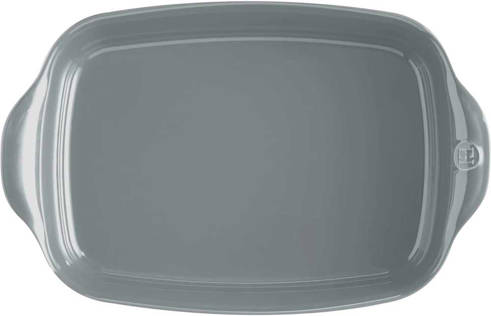 Emile Henry Ultime Zapékací mísa obdélníková 30 x 23 cm, šedivá Perle