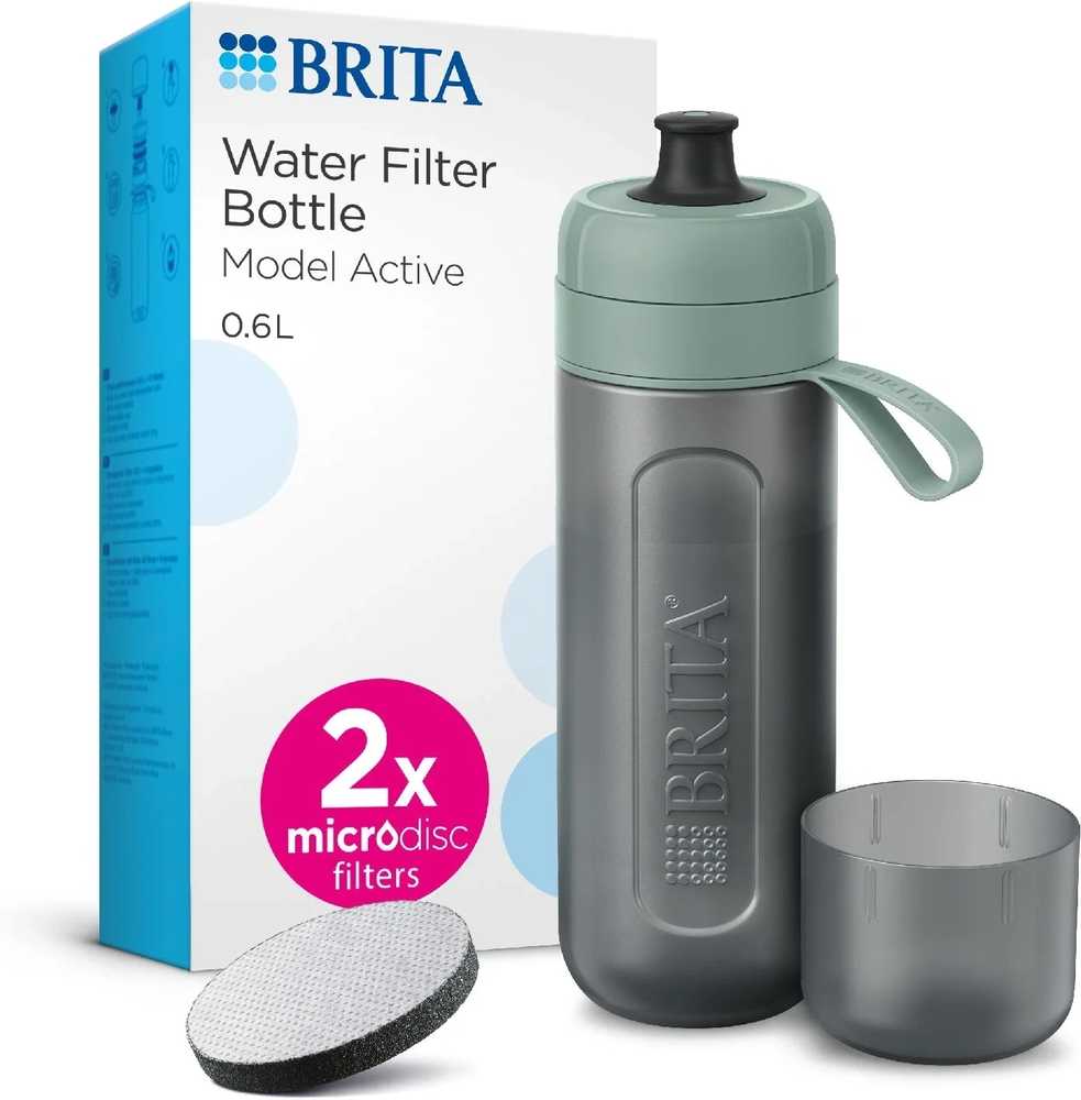 Brita Filtrační láhev na vodu s filtry Fill&Go Active, 0.6 l, zelená