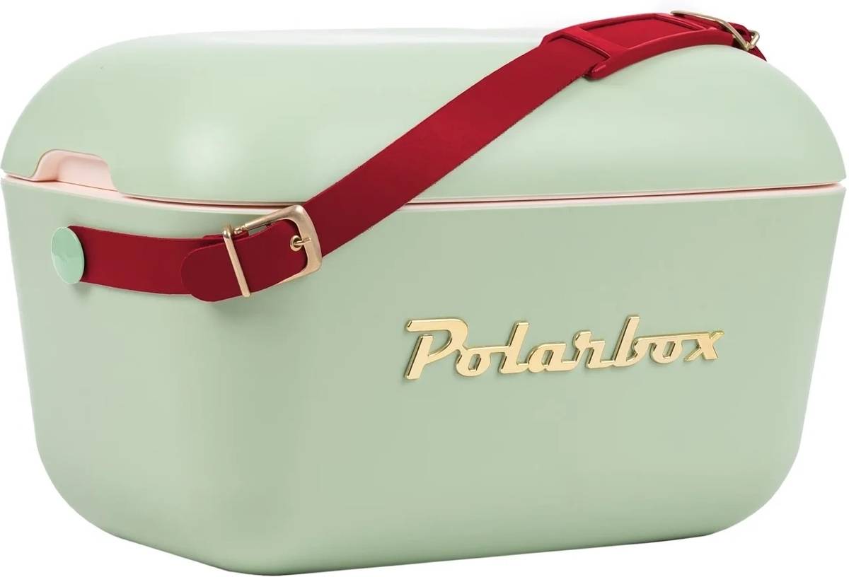 Polarbox Classic Chladící box edice 12l světle zelená červený popruh