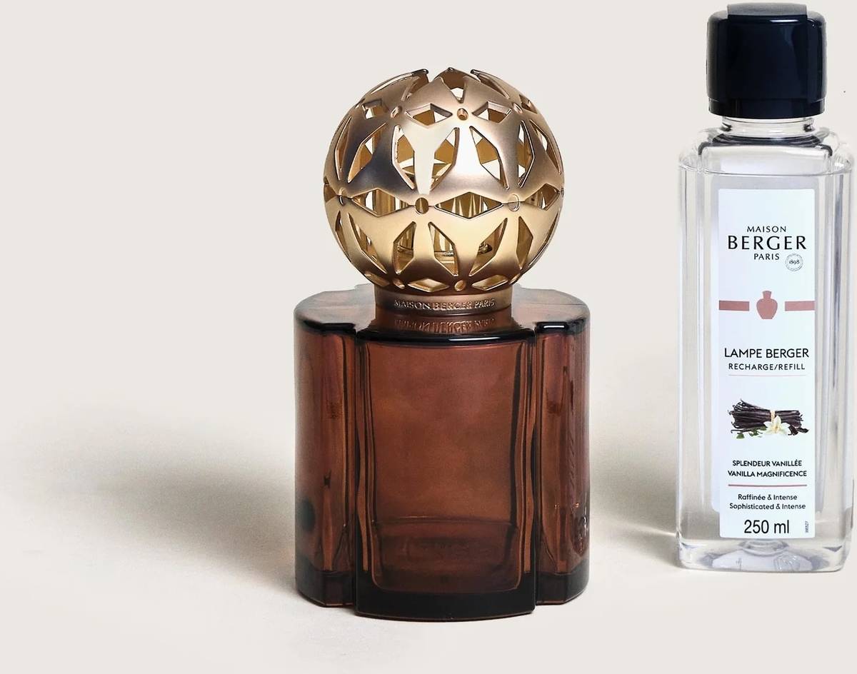 Maison Berger Paris Katalytická lampa Pomelis s náplní Velkolepá vanilka, 250 ml, hnědá