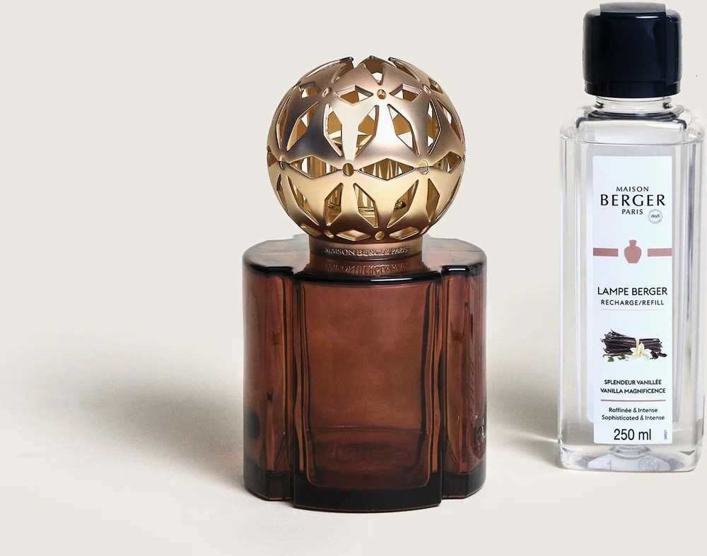 Maison Berger Paris Katalytická lampa Pomelis s náplní Velkolepá vanilka, 250 ml, hnědá