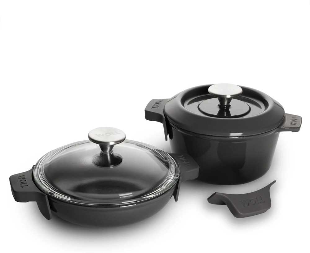 Woll Iron, sada hrnce a wok pánve, Ø 20 cm, Chili Red