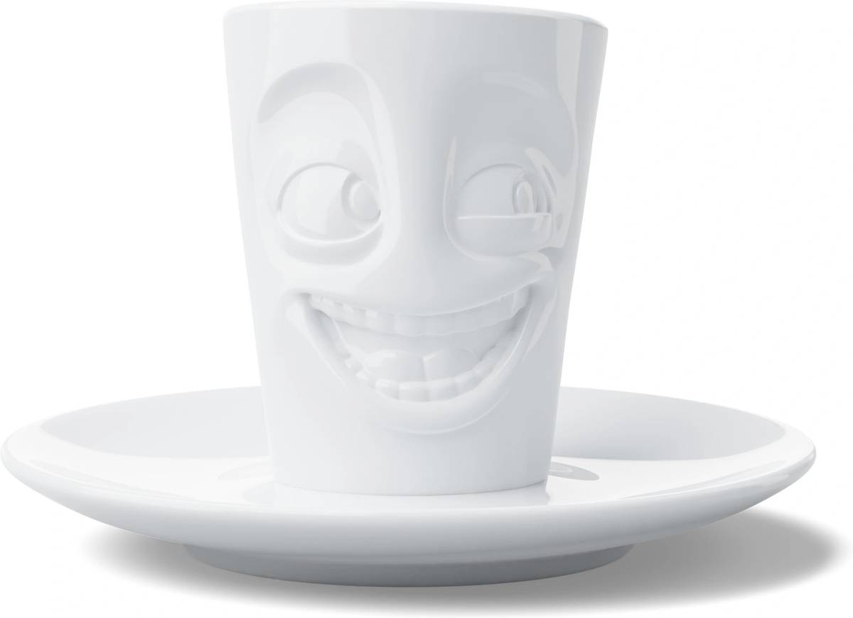 58products Hrnek na espresso Joking, 80 ml, bílá