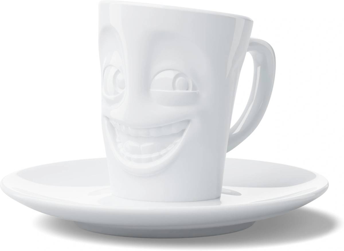 58products Hrnek na espresso Joking, 80 ml, bílá