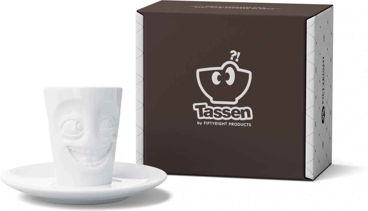 58products Hrnek na espresso Joking, 80 ml, bílá