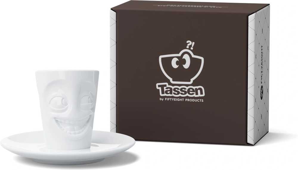 58products Hrnek na espresso Joking, 80 ml, bílá