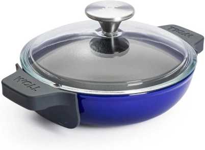 Woll Iron Sada hrnce a wok pánve, 20 cm, modrá