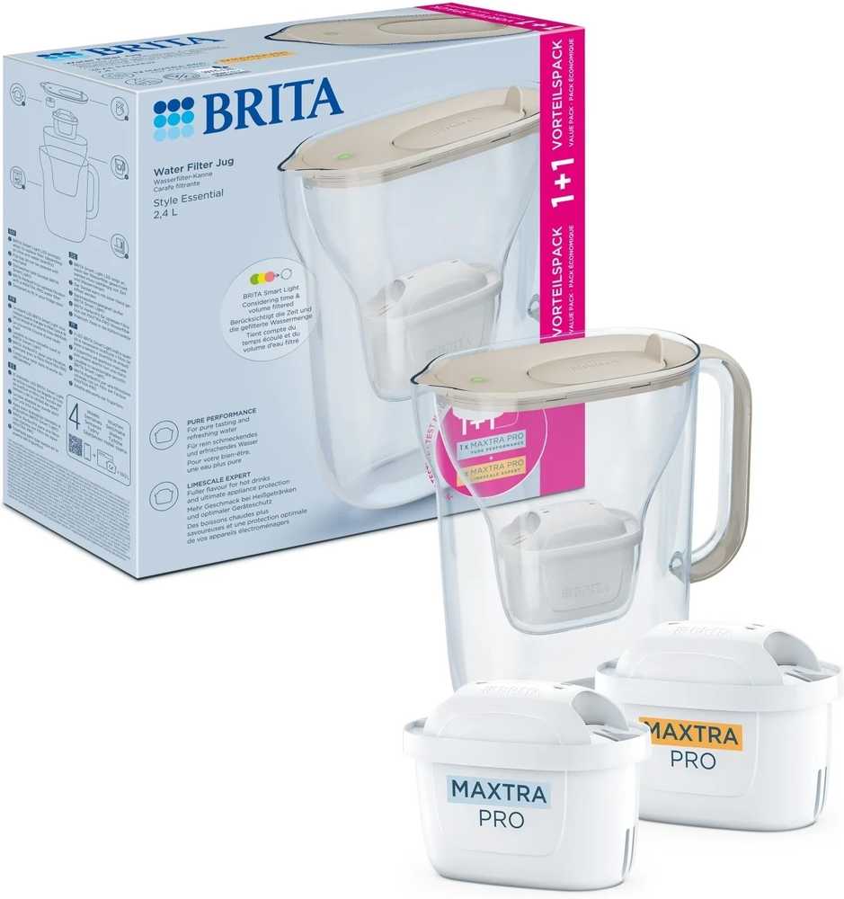 Brita Filtrační konvice Style Essential se 2 filtry, písková