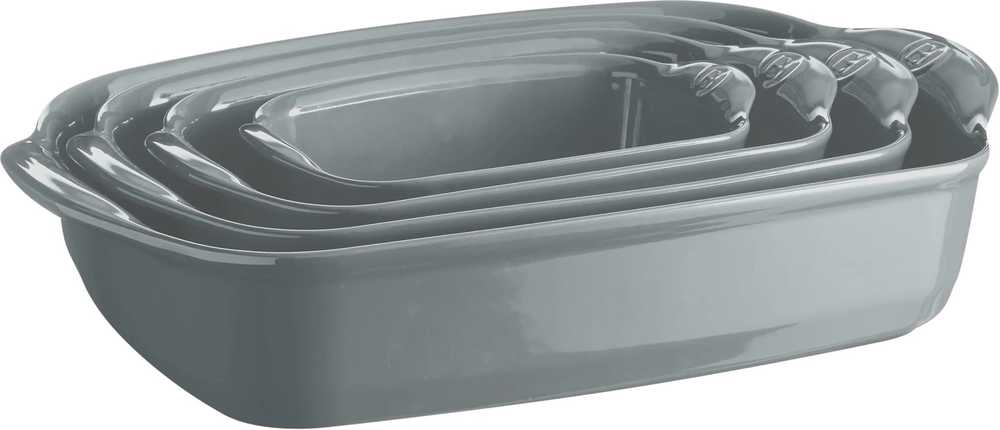 Emile Henry Ultime Zapékací mísa 22 x 14 cm, šedivá Perle
