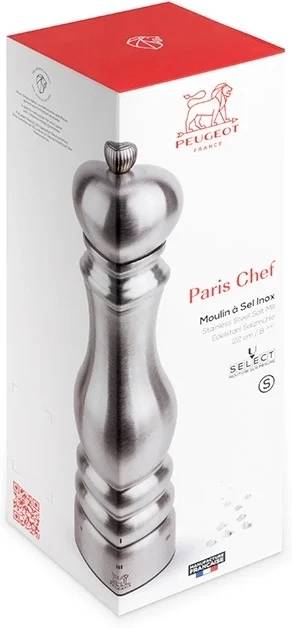 Peugeot Paris Chef Mlýnek na sůl, 22 cm, nerezová