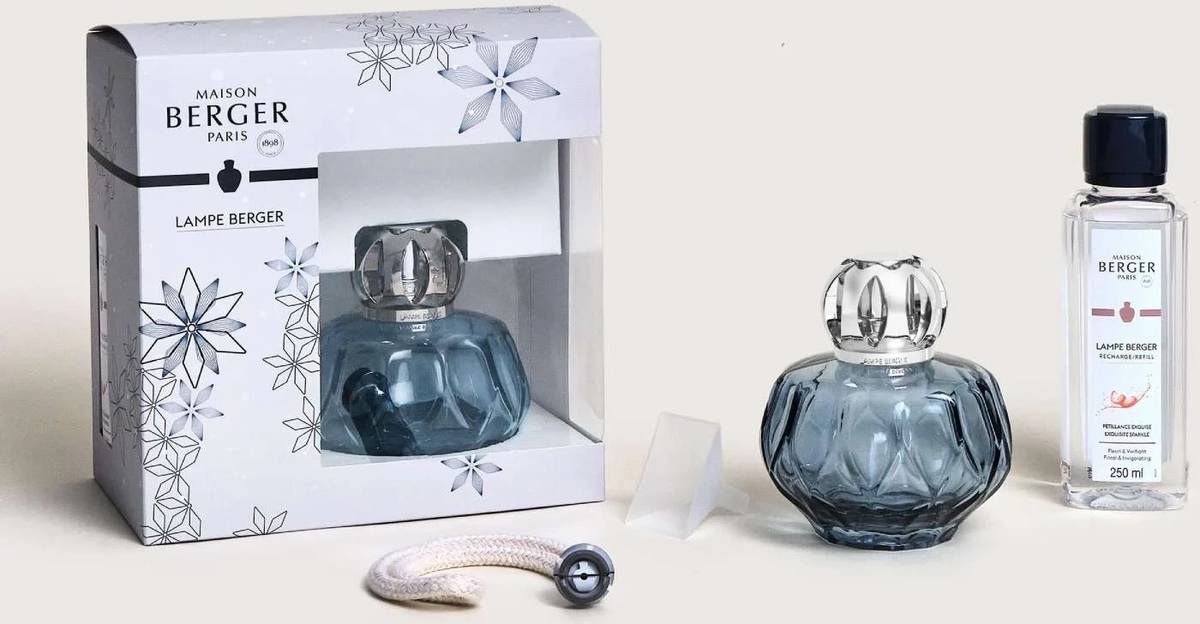 Maison Berger Paris Katalytická lampa Rosalie s náplní Exquisite Sparkle, 250 ml, modrá