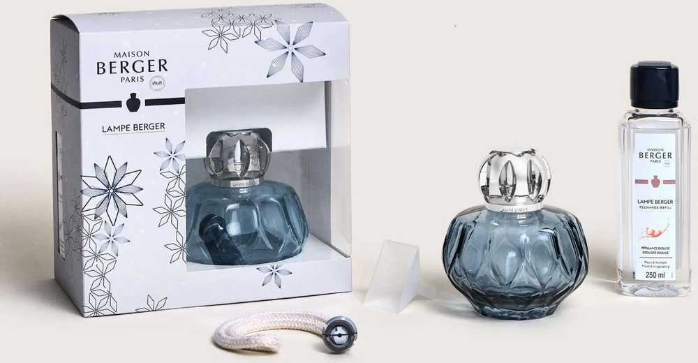 Maison Berger Paris Katalytická lampa Rosalie s náplní Exquisite Sparkle, 250 ml, modrá