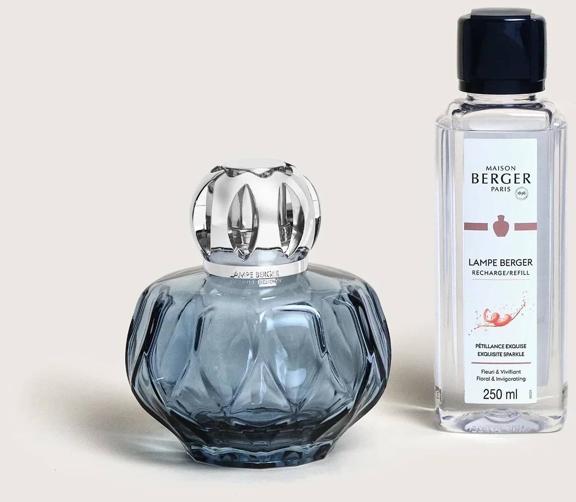 Maison Berger Paris Katalytická lampa Rosalie s náplní Exquisite Sparkle, 250 ml, modrá