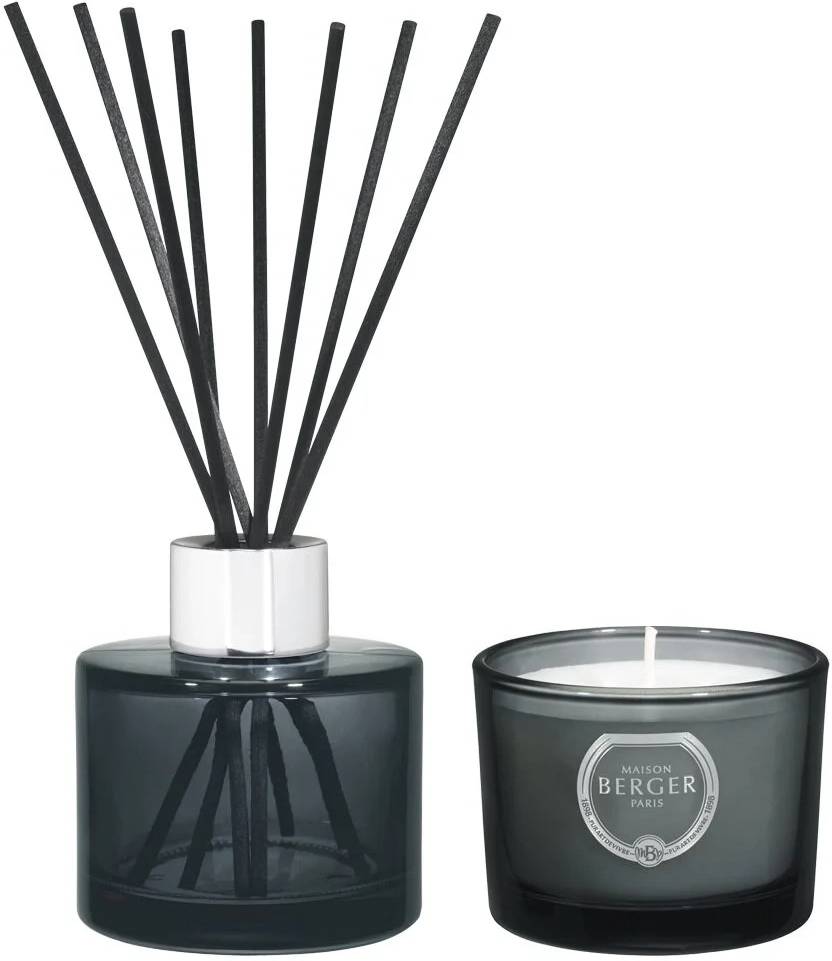 Maison Berger Paris Sada Duo Mini Variation Velvet of Orient, difuzér + náplň + svíčka, černá