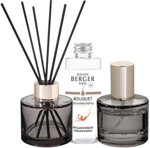 Maison Berger Paris Sada Duo Mini Rosalie Exquisite Sparkle, difuzér + náplň + bytová vůně, šedá