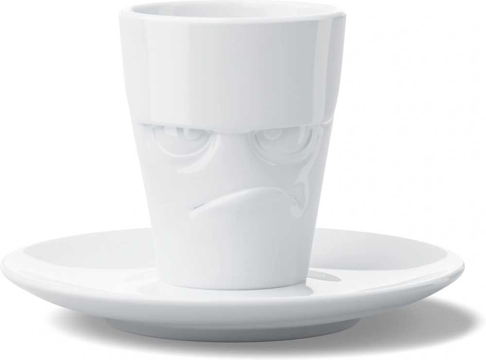 58products Hrnek na espresso Grumpy, 80 ml, bílá