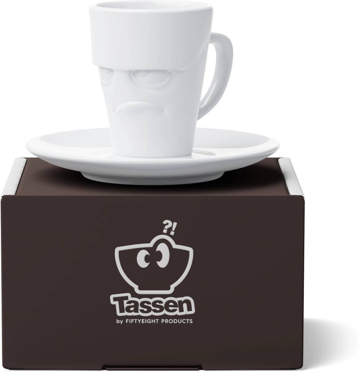 58products Hrnek na espresso Grumpy, 80 ml, bílá