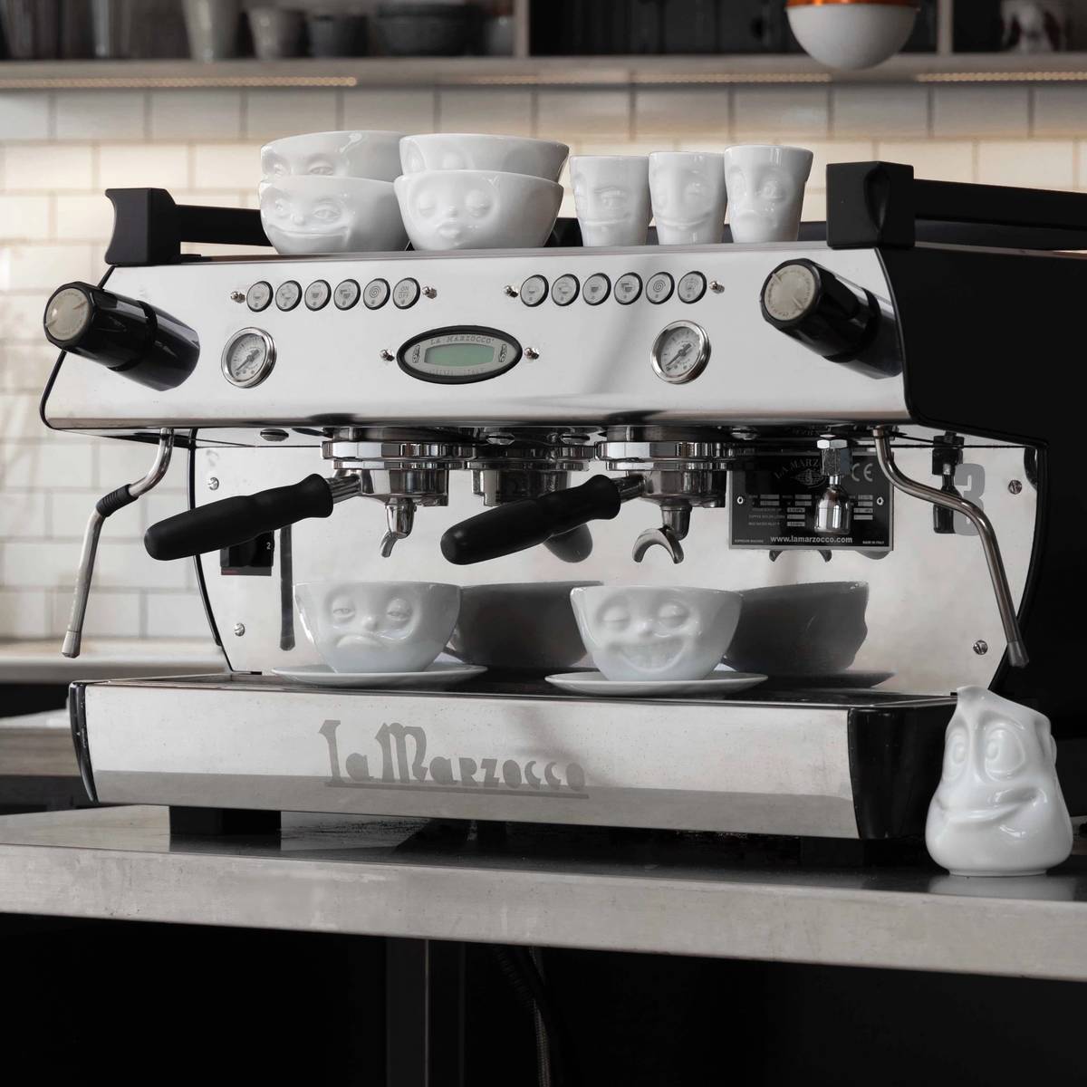 58products Hrnek na espresso Grumpy, 80 ml, bílá