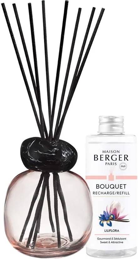 Maison Berger Paris Aroma difuzér Mineral s náplní Liliflora, 180 ml, růžová