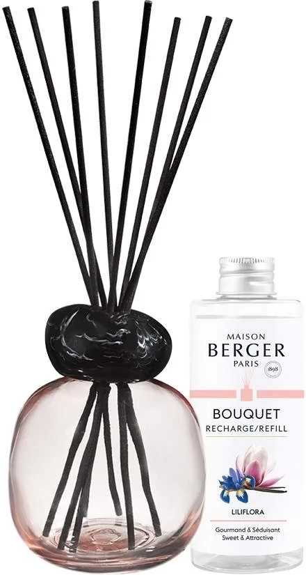 Maison Berger Paris Aroma difuzér Mineral s náplní Liliflora, 180 ml, růžová