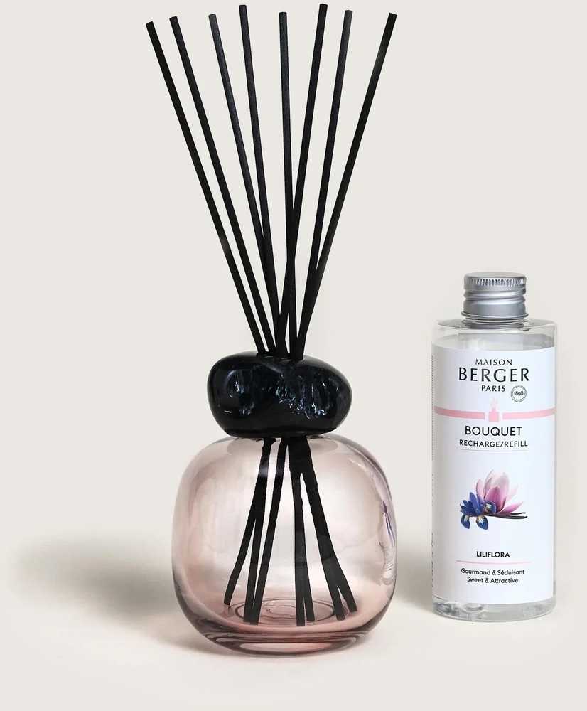 Maison Berger Paris Aroma difuzér Mineral s náplní Liliflora, 180 ml, růžová