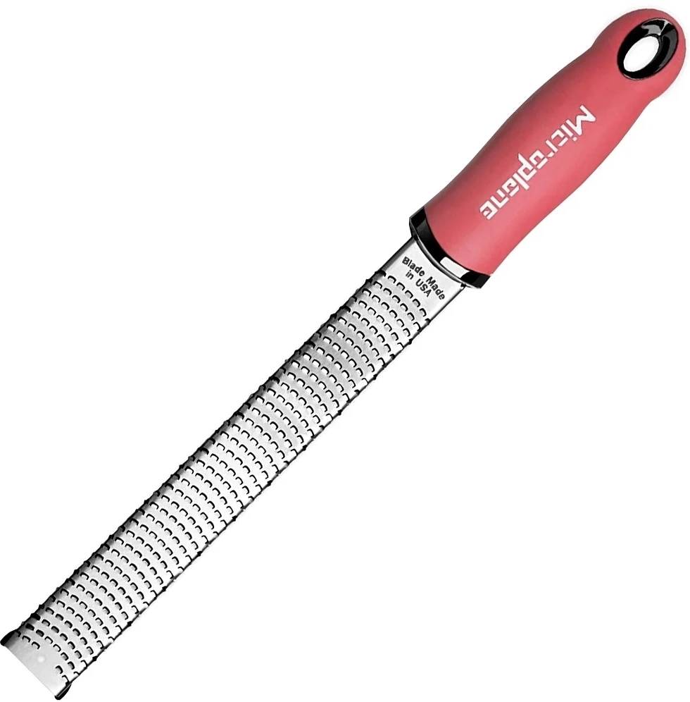 Microplane struhadlo Zester jemné s rukojetí červená