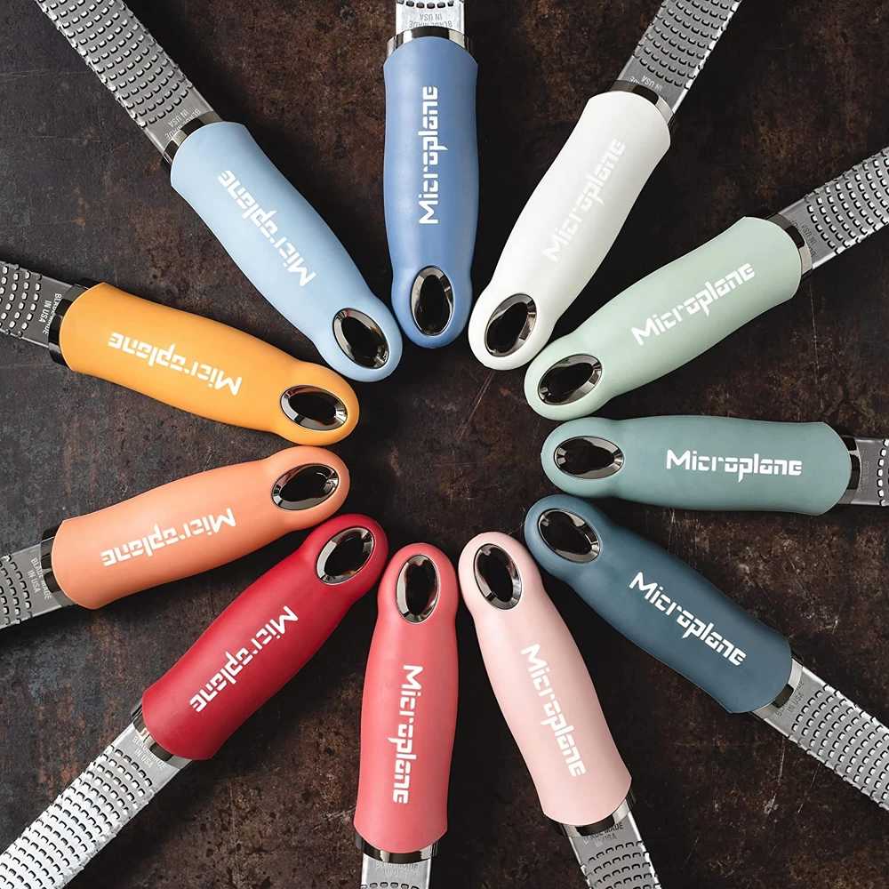 Microplane struhadlo Zester jemné s rukojetí červená