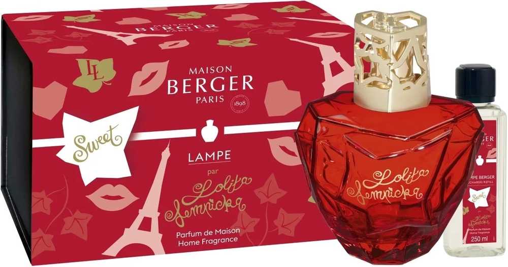 Maison Berger Paris Sada Sweet Lolita, katalytická lampa + náplň 250 ml, červená