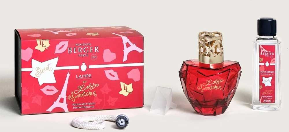 Maison Berger Paris Sada Sweet Lolita, katalytická lampa + náplň 250 ml, červená