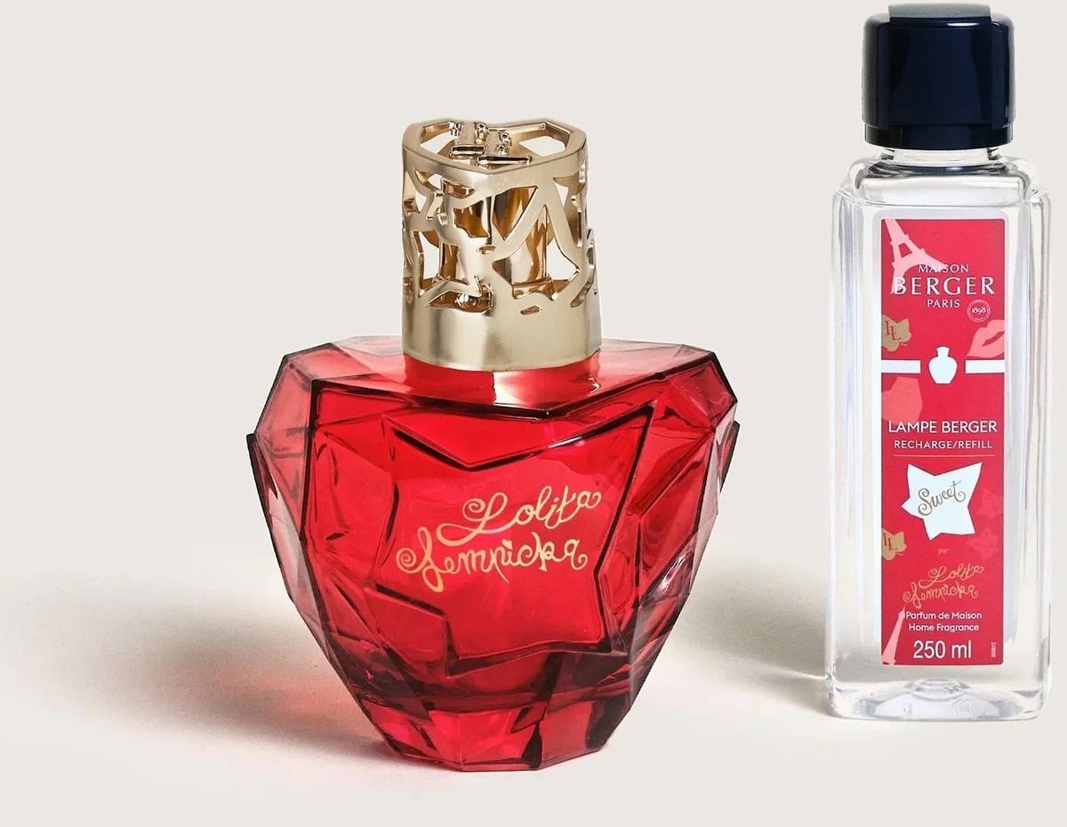 Maison Berger Paris Sada Sweet Lolita, katalytická lampa + náplň 250 ml, červená