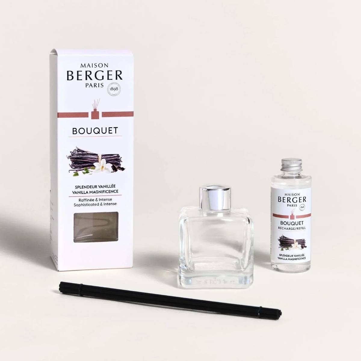Maison Berger Paris Aroma difuzér Cube s náplní Vanilla Magnificence, 100 ml