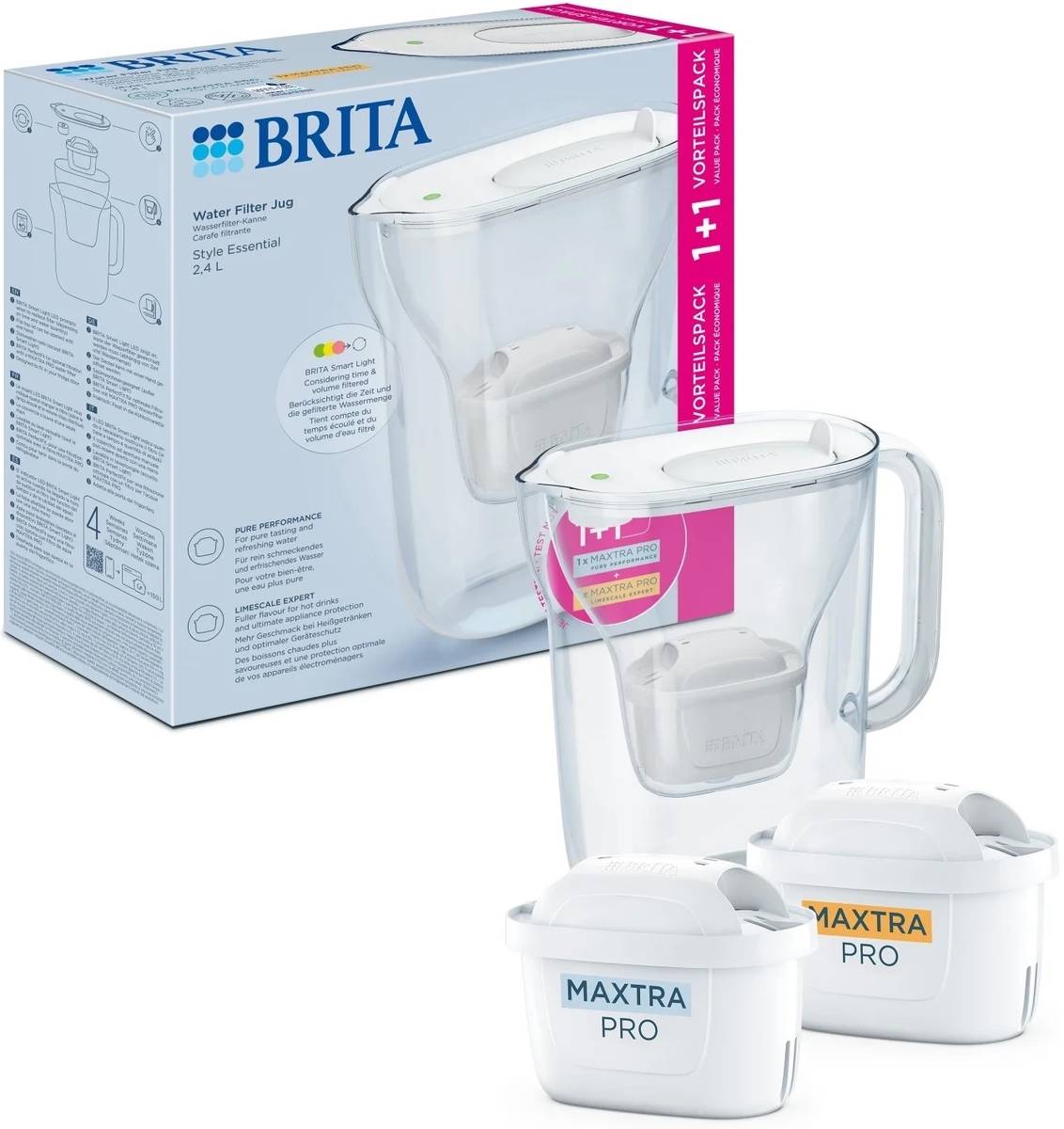Brita Filtrační konvice Style Essential se 2 filtry, bílá