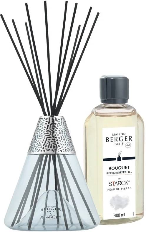 Maison Berger Paris Aroma difuzér Starck s náplní Peau de Pierre, 400 ml, šedá
