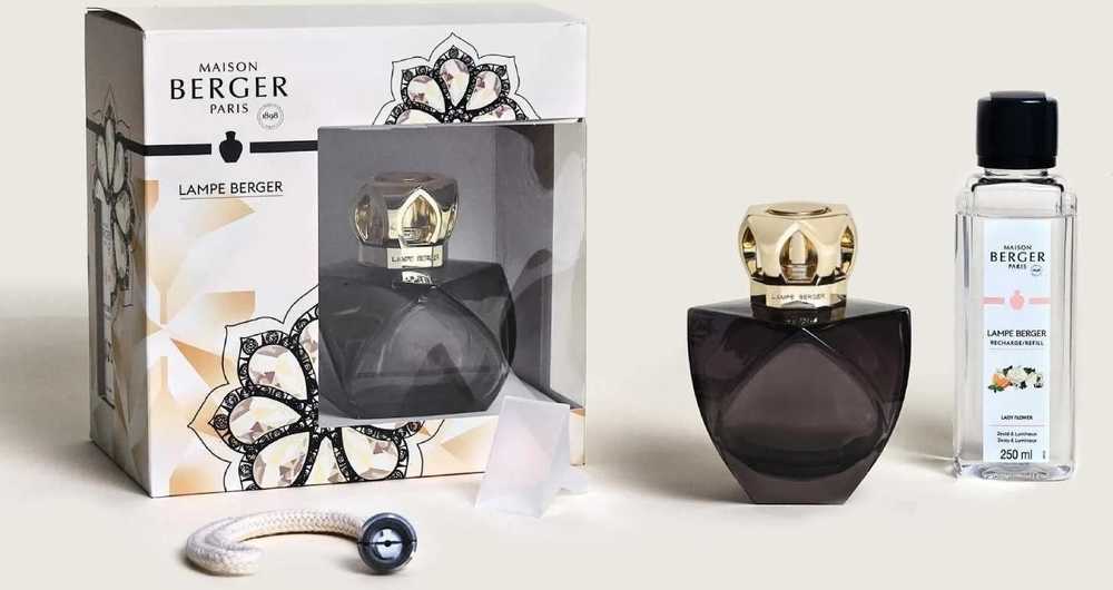 Maison Berger Paris Katalytická lampa Eternity s náplní Lady Flower, 250 ml, černá