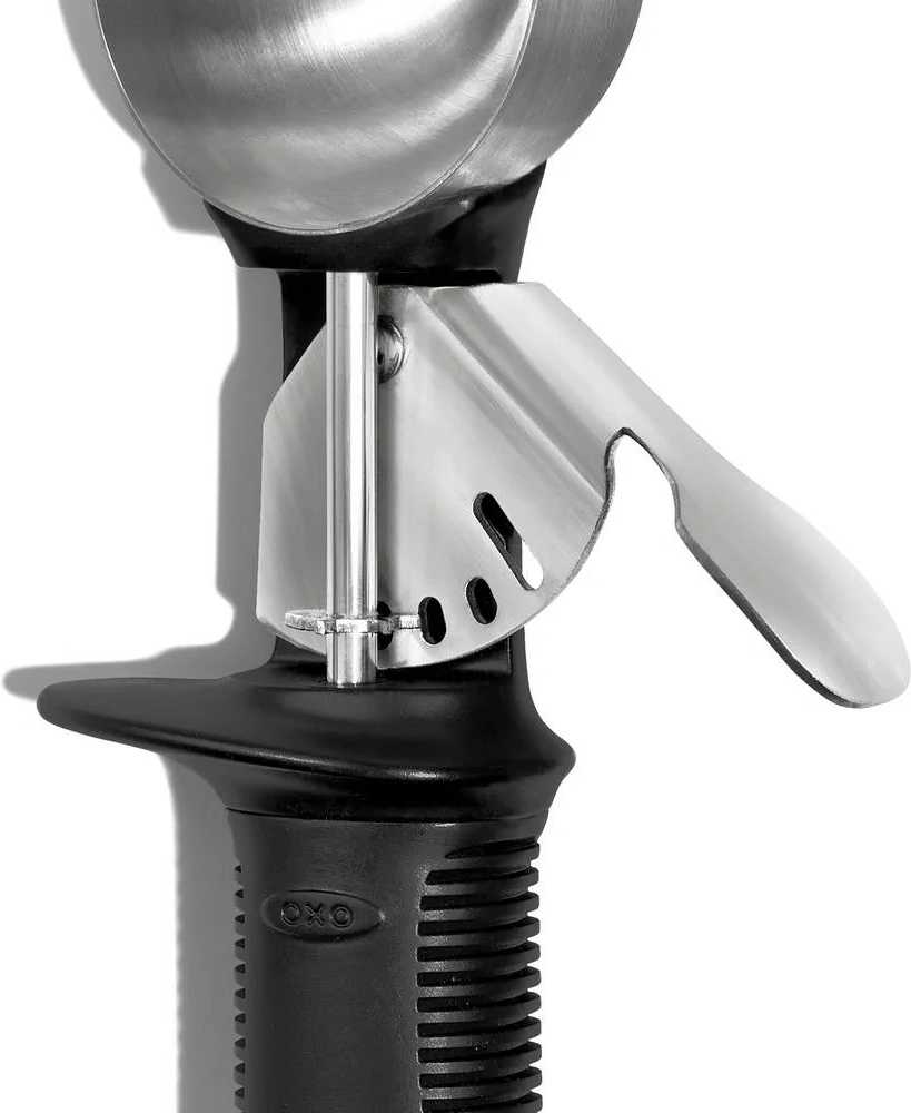 OXO Good Grips Nerezová lžíce na zmrzlinu s výklopným mechanismem