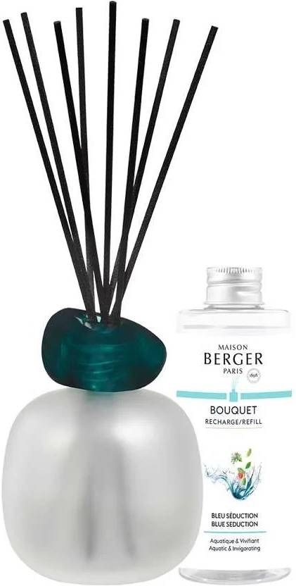 Maison Berger Paris Aroma difuzér Mineral s náplní Blue Seduction, 180 ml, průhledná