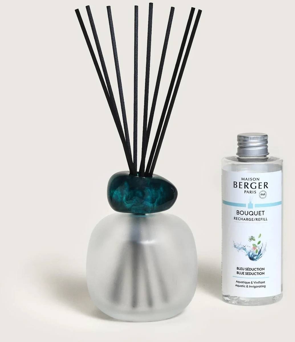 Maison Berger Paris Aroma difuzér Mineral s náplní Blue Seduction, 180 ml, průhledná