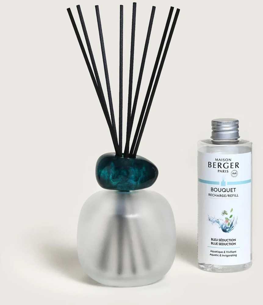 Maison Berger Paris Aroma difuzér Mineral s náplní Blue Seduction, 180 ml, průhledná