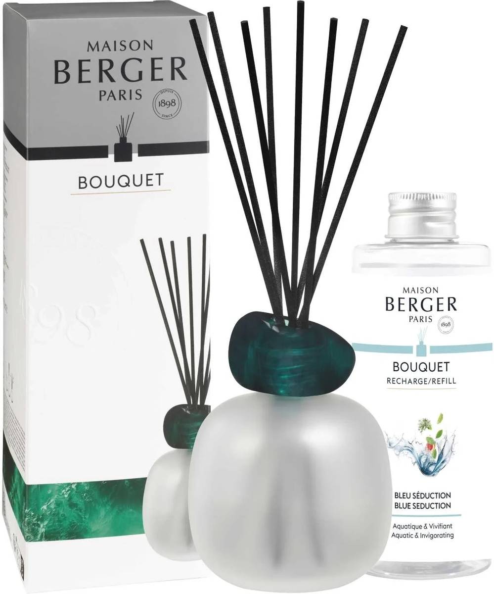 Maison Berger Paris Aroma difuzér Mineral s náplní Blue Seduction, 180 ml, průhledná