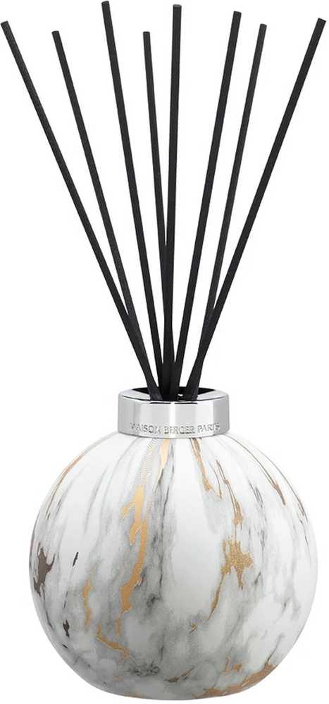 Maison Berger Paris Aroma difuzér Marbure s náplní Liliflora, 180 ml, bílá