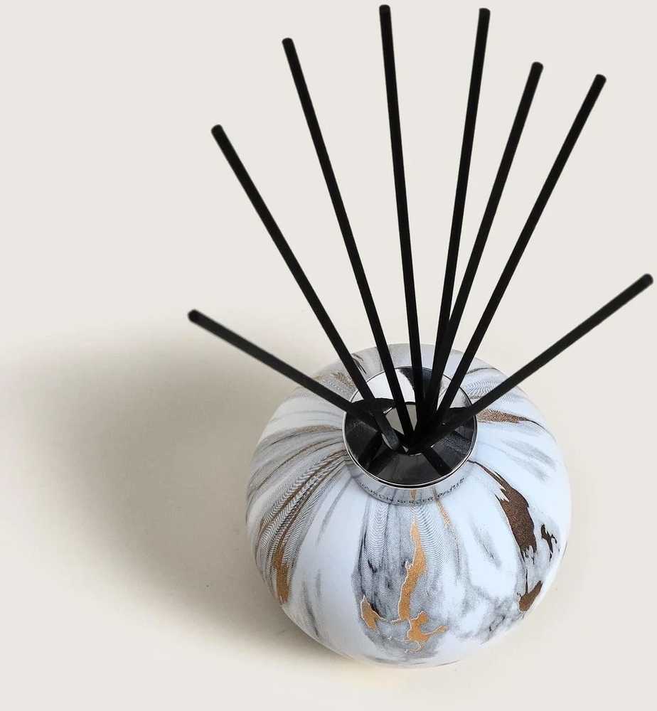 Maison Berger Paris Aroma difuzér Marbure s náplní Liliflora, 180 ml, bílá