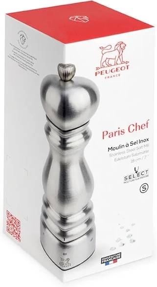 Peugeot Paris Chef Mlýnek na sůl, 18 cm, nerezová